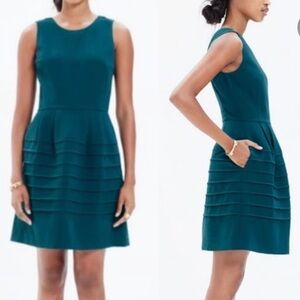 Madewell spruce green sleeveless fit & flare dress - Size 10